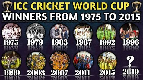 ICC Cricket World Cup: History, Winners and facts .